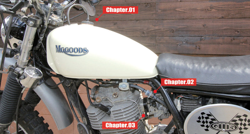 Installing the MX Tank (SR400/500 '78-'08): Including Routing the Fuel and Vacuum Hoses