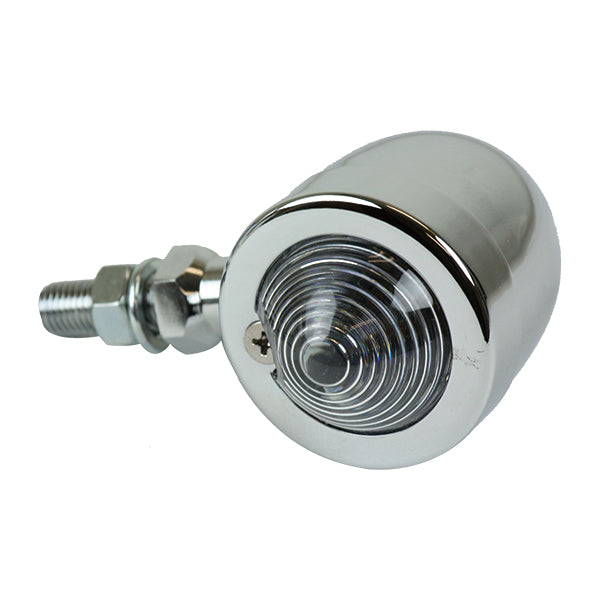 Small Bullet Turn Signal Chrome/Clear Lens
