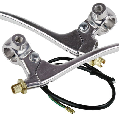 オールドホンダスタイルレバーセット ポリッシュ /SR400/500(85-00)