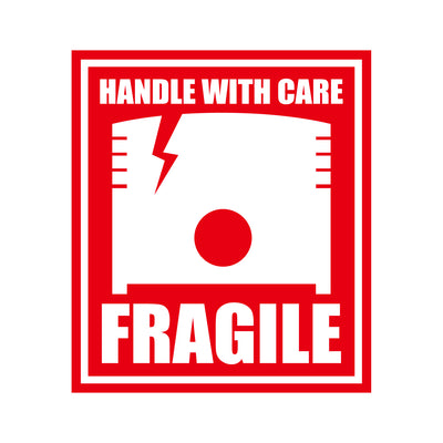 STICKER "FRAGILE" RED Set of 10