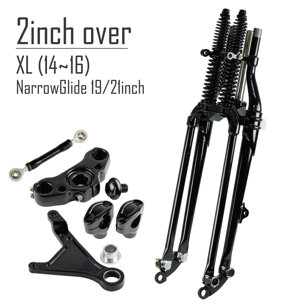 GW-74 Springer Fork Kit for XL ('14-'16) Narrow Glide Fork / for 19, 21 inch 2 inch Oversize