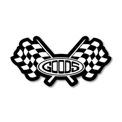 STICKER "MGG CHECKER FLAG" BK/WH