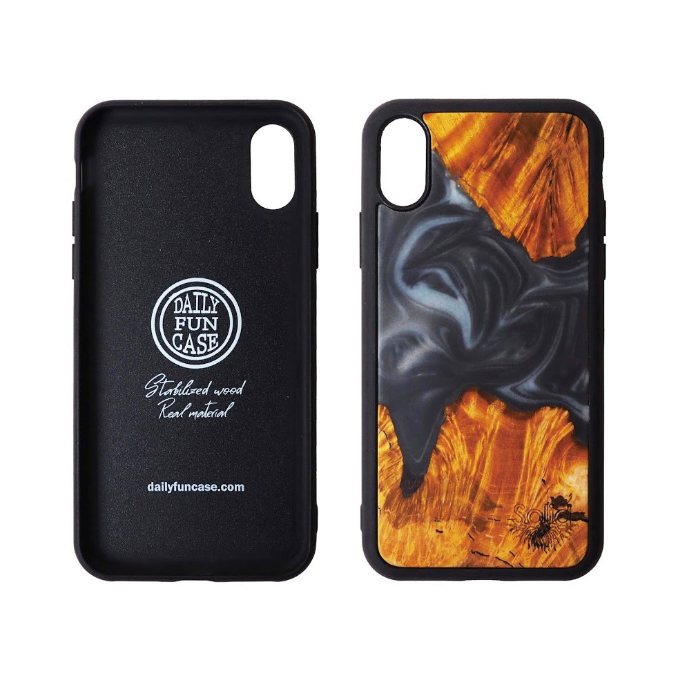Stabilized wood - iphoneX/XS Black - Dailyfuncase