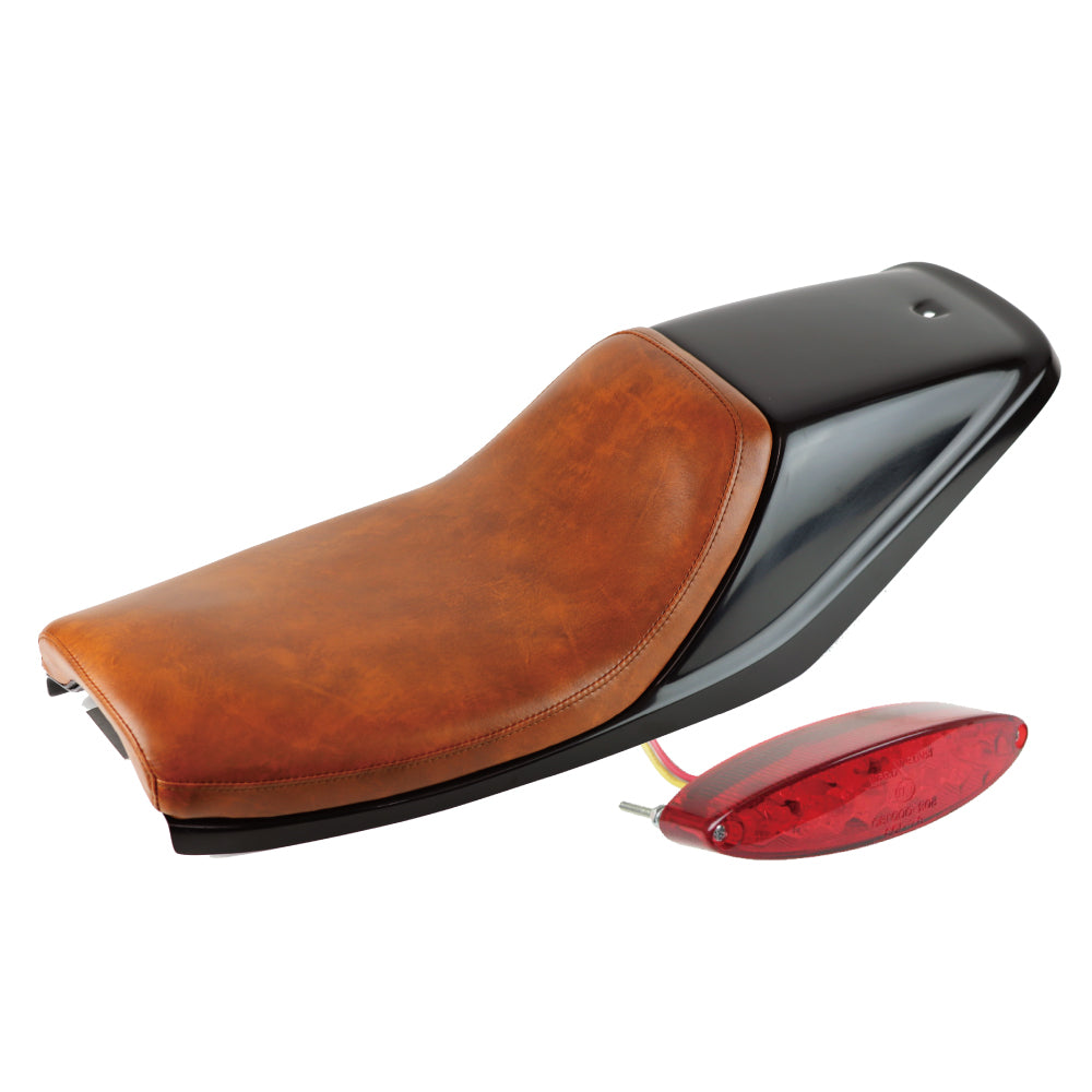 FT Seat KIT TW200/225 BROWN/Plain LED Oval Taillight
