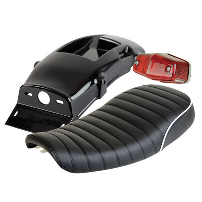 King Seat & L525 Fenderless Kit SR400/FI ('10-'17) BK/WH