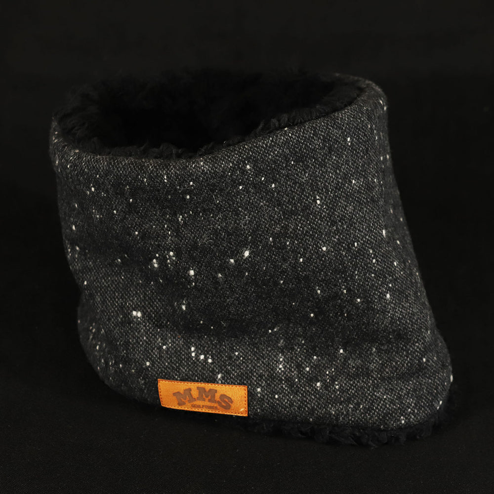 ROBIN NECK WARMER /Nep Tweed & Black Fur (M&Ms)