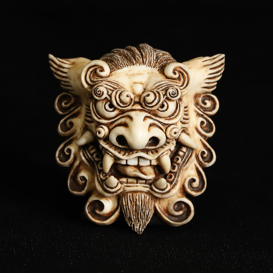 Shishi Komainu "A" NumberBolt /Brown Ink (M&Ms)