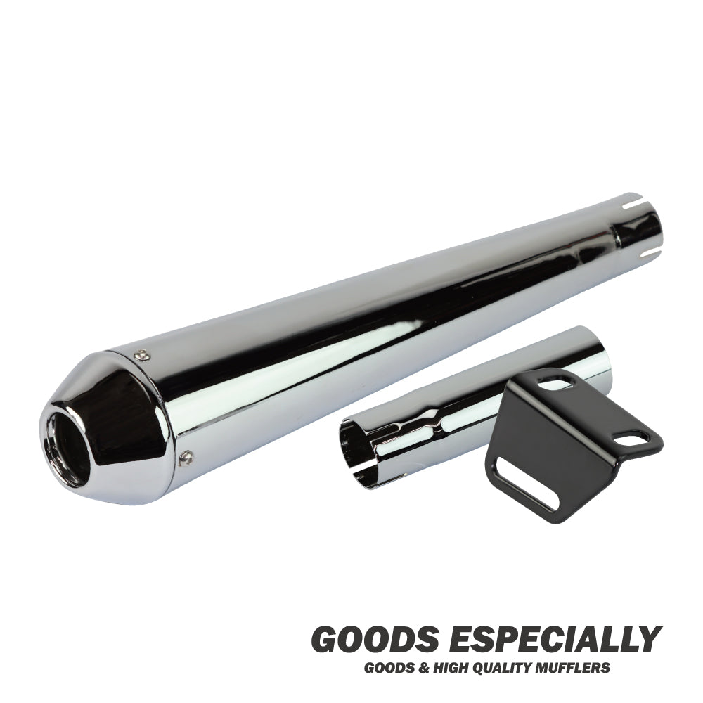 REVERSE CONE MEGAPHONE MUFFLER Chrome for SR400/500 ('78-'08) - GOODS ESPECIALLY