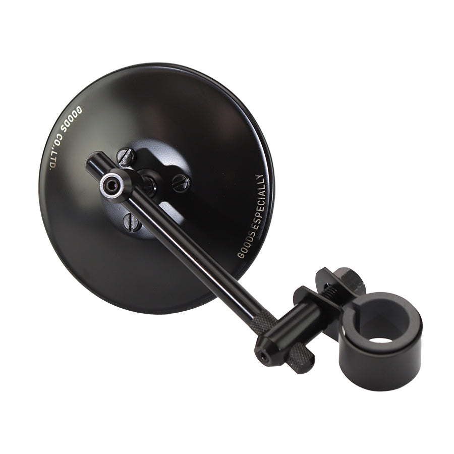 GOODS ESPECIALLY MIRROR - ステンレス 4インチ (25.4mm CLAMP ON) ブラック