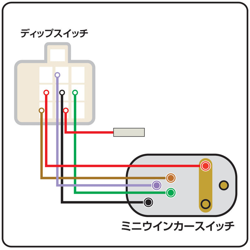 Wiring diagram for the Coupler-On Harness for Mini Turn Signal Switch (SR400/500 '85-'00)