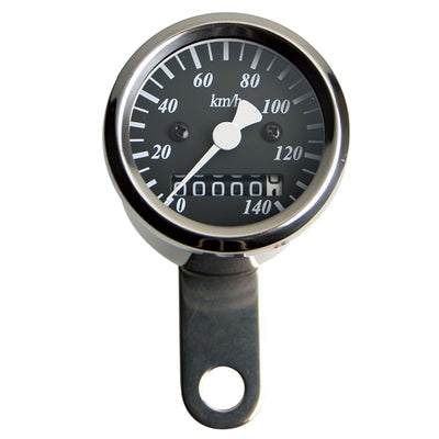Mechanical Mini Speedometer φ48mm Black Face without Trip