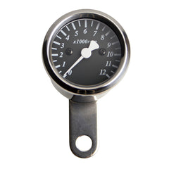 Mechanical Mini Tachometer φ48mm Black Face 1:5 RPM