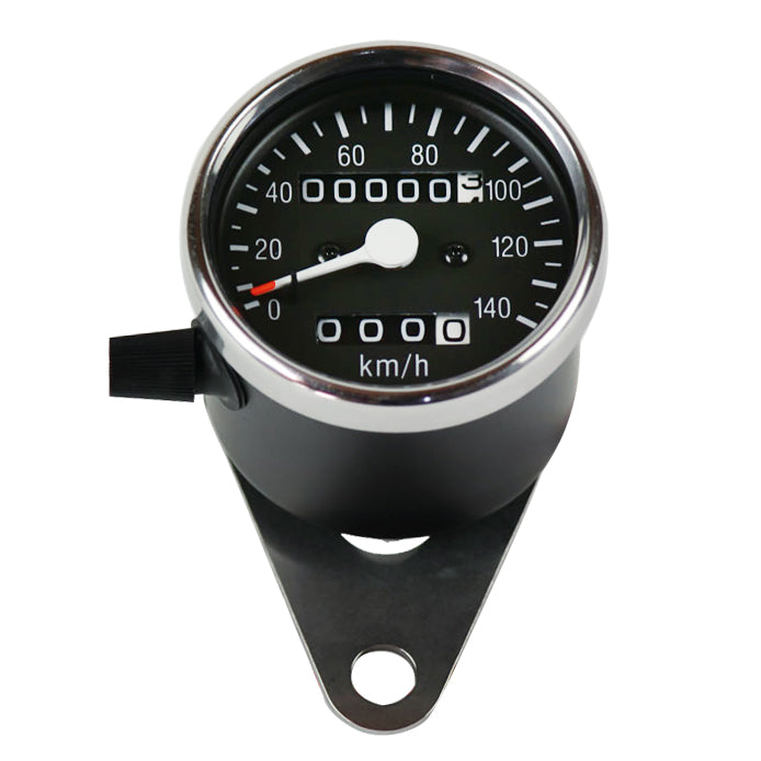 Mechanical Speedometer φ60mm Black Face with Trip - Black Body