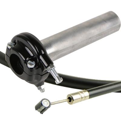 AMAL Throttle - Black & Cable /GB250 (up to '87) (Outer 1300mm)