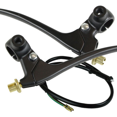 Old Honda Style Lever Set Black /SR400/500(85-00)