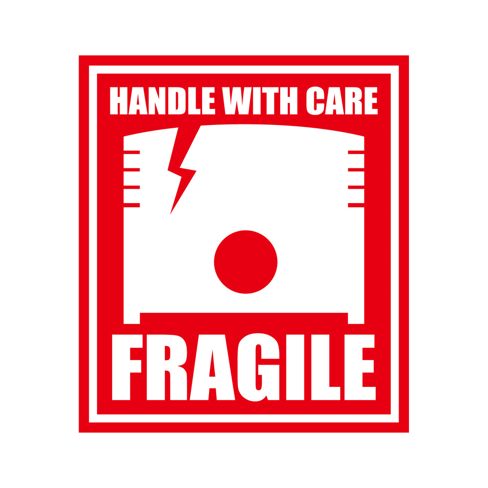 STICKER "FRAGILE" RED Set of 10