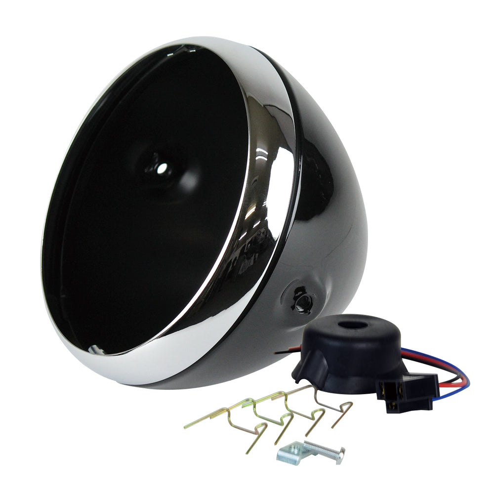 7 inch Lucas Type Headlight Shell Gloss Black