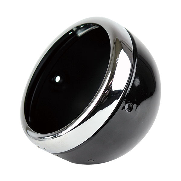 5-3/4 inch Lucas Type Headlight Shell Black