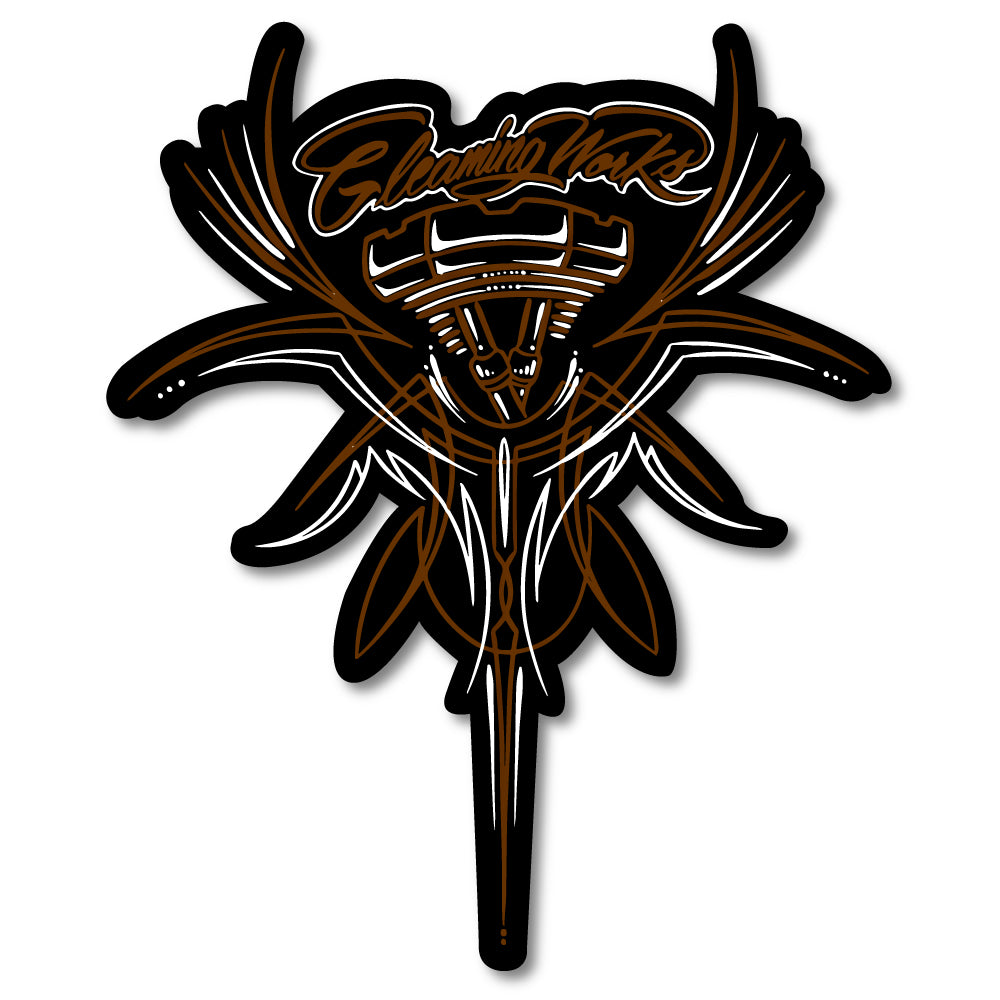 STICKER "GW PINSTRIPE" BK/BR/WH