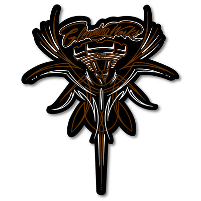 STICKER "GW PINSTRIPE" BK/BR/WH