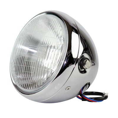 6-1/2 inch Lucas Type Headlight Chrome
