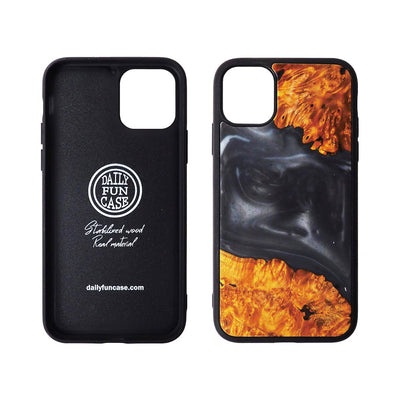 Stabilized wood - iphone11 Black - Dailyfuncase