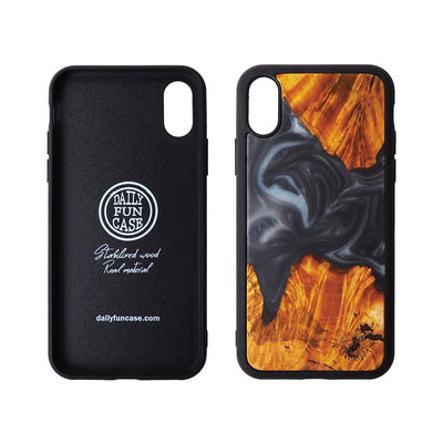 Stabilized wood - iphoneX/XS Black - Dailyfuncase