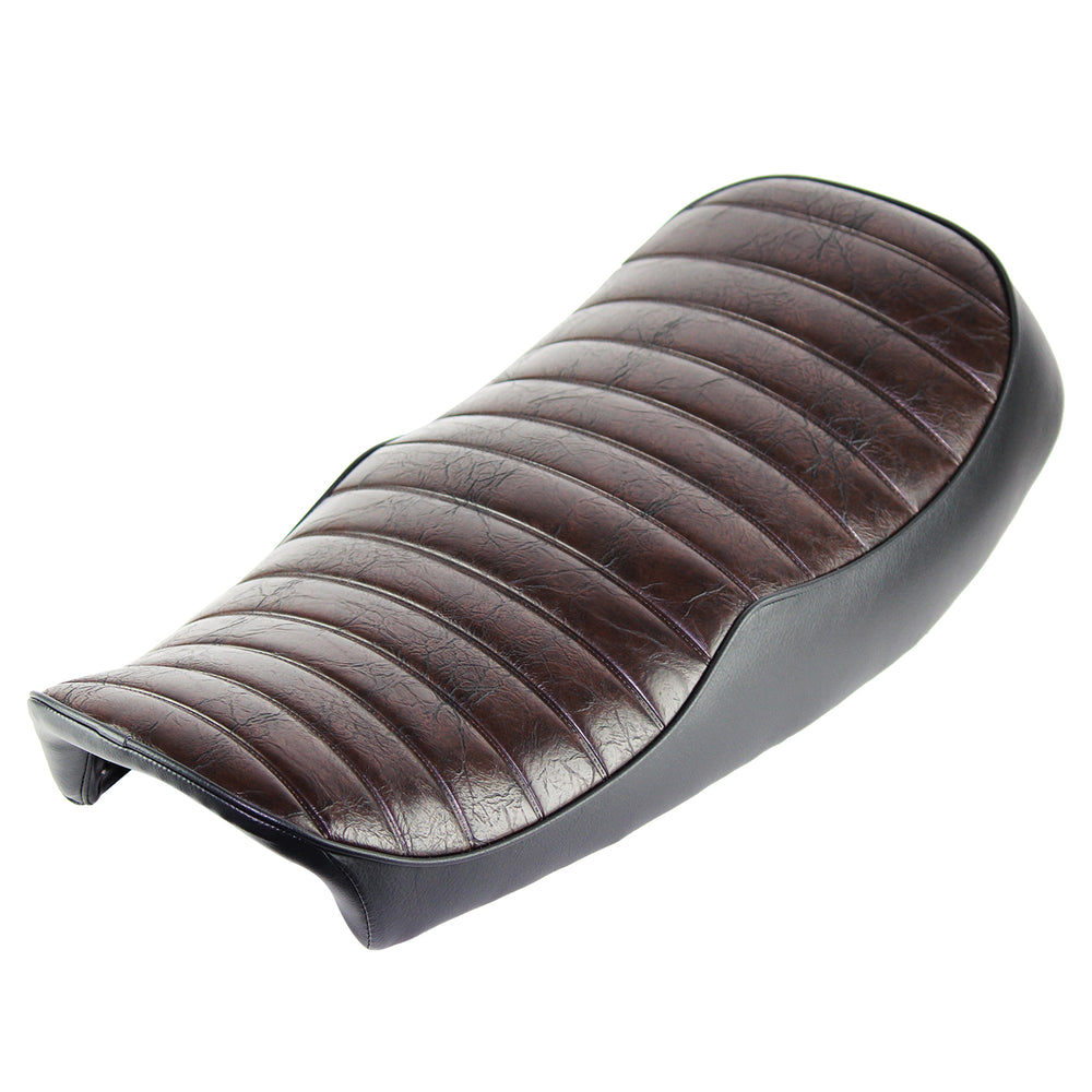 Exclusive Model - GOODSEAT "STEP" Stepped Tuck & Roll (LEATHER BR/BK) SR400 ('78-'08)