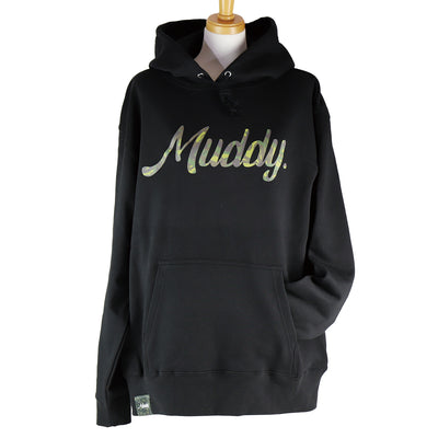 Muddy Camouflage 10.0oz HOODIE /BLACK /S-size