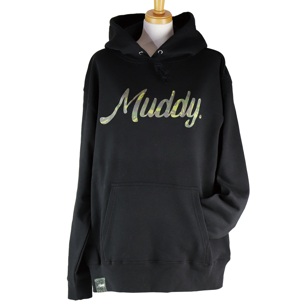 Muddy Camouflage 10.0oz HOODIE /BLACK /S-size
