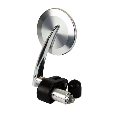 Round Bar-End Mirror Right Polished