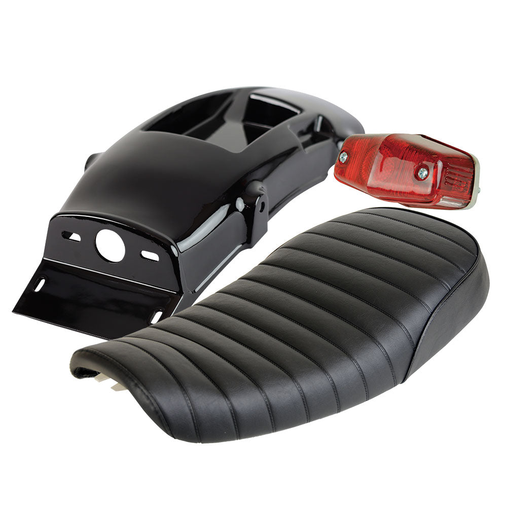 King Seat & L525 Fenderless Kit SR400/FI ('10-'17) BLACK