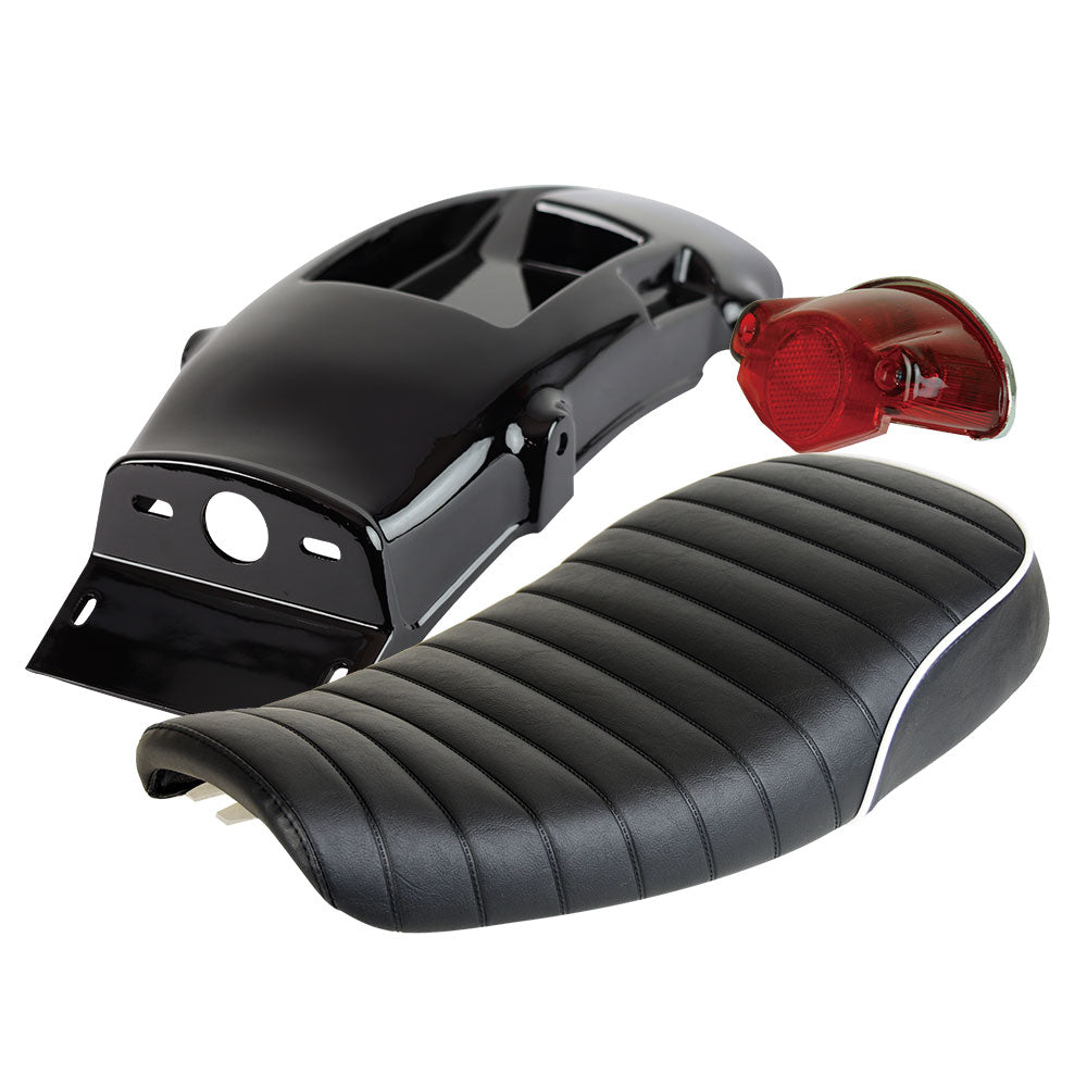 King Seat & 38ET Fenderless Kit SR400/FI ('10-'17) BK/WH