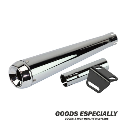 SHORT CONE MEGAPHONE MUFFLER  クローム  for SR400/500(78-'08') - GOODS ESPECIALLY