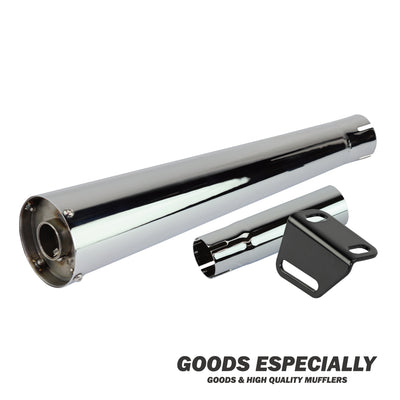 RACING MEGAPHONE  MUFFLER  クローム  for SR400/500(78-'08') - GOODS ESPECIALLY