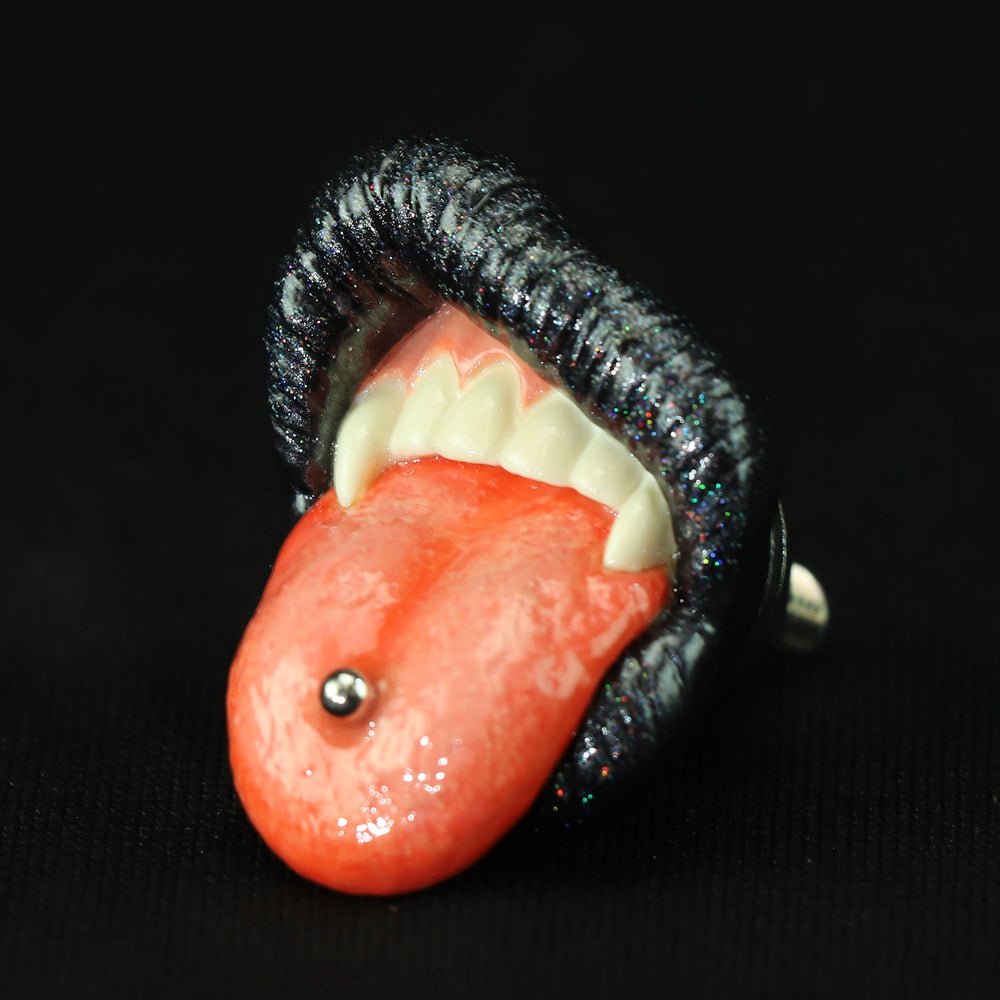 BRATTY LIP NumberBolt /Tongue Piercing /Burlesque Black (M&Ms)