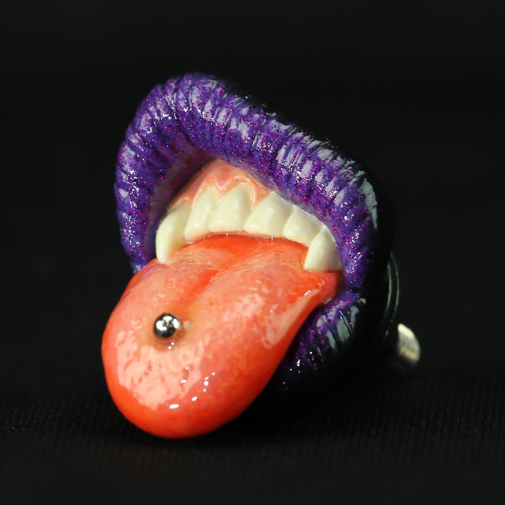 BRATTY LIP NumberBolt /Tongue Piercing /Bicolor (Night Club) (M&Ms)