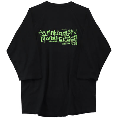 "WA"GLAN 3/4 SLEEVE /黒緑 /Lサイズ (M&Ms)