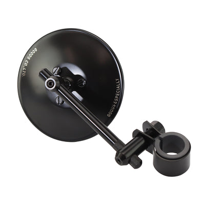 GOODS ESPECIALLY MIRROR - ステンレス 4インチ (22.2mm CLAMP ON)　ブラック