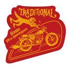 "TRADITIONAL" STICKER - レッド