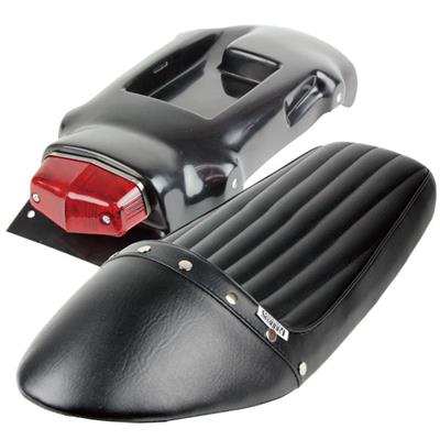 [廃版] ARROW SEAT & L525フェンダーレスキット SR400/FI (10'-15')　縦タック　BLACK