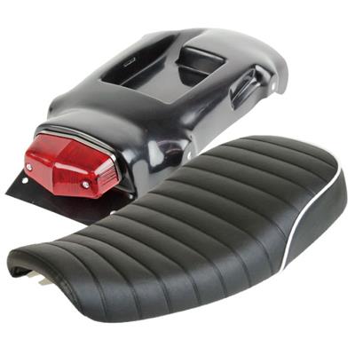 [廃番] キングシート & L525フェンダーレスキット　SR400/FI (10-17年) BK/WH