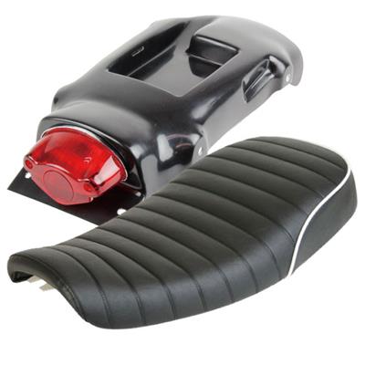 [廃番] キングシート & 38ETフェンダーレスキット　SR400/FI (10-17年) BK/WH