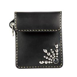 [販売終了] KIYOC・レザー携帯灰皿　SILVER/BK