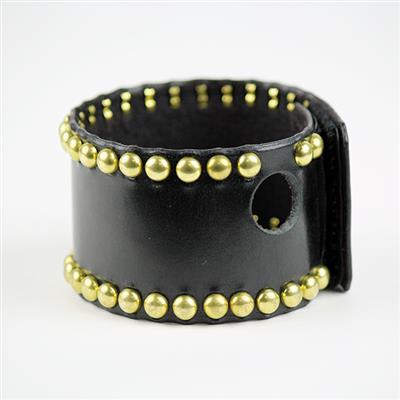 Leather Meter Cover　スタッズ/GOLD　60φトリップ付メーター対応