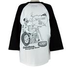[廃番] "BADASS" RAG 3/4SLEEVE - BK/WH　Lサイズ[販売終了]