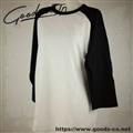 [廃番] "BADASS" RAG 3/4SLEEVE - BK/WH　Lサイズ[販売終了]