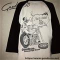[廃番] "BADASS" RAG 3/4SLEEVE - BK/WH　Lサイズ[販売終了]