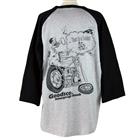 [販売終了] "BADASS" RAG 3/4SLEEVE - BK/GR　Mサイズ