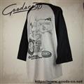 [廃番] "BADASS" RAG 3/4SLEEVE - BK/GR　Mサイズ[販売終了]